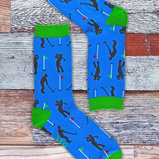 Mr Heron - Calcetines de Golf Divertidos para Hombre - Golfistas (Azul) - Image 5