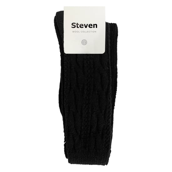 Womens Over The Knee Wool Socks | Steven | Invierno Caliente Calcetines Largos Gruesos - Negro - Image 2