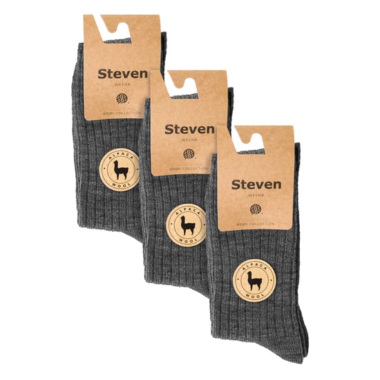 3 Pares Multipack Calcetines de Lana de Alpaca para Hombre - Gris - Image 2
