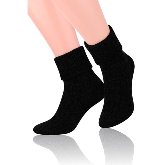 Calcetines de lana para mujer | Steven | Super Soft Cosy Lounge Sleep Socks - Negro - Image 4
