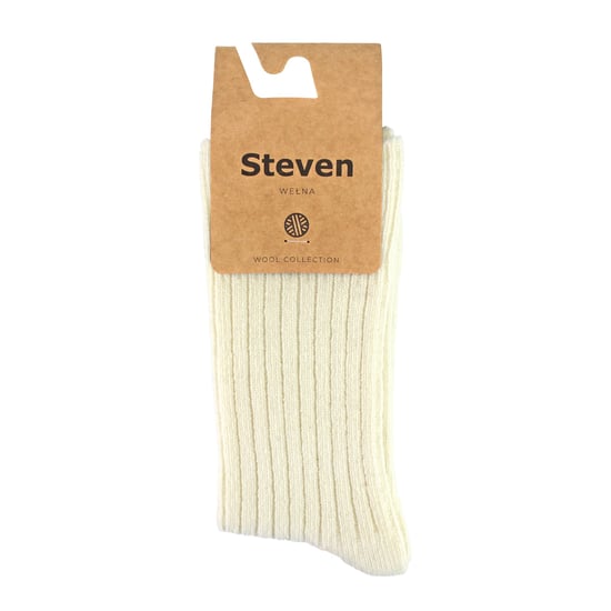 Womens Wool Dress Socks | Steven | Calcetines calientes transpirables para señoras -Ecru - Image 2