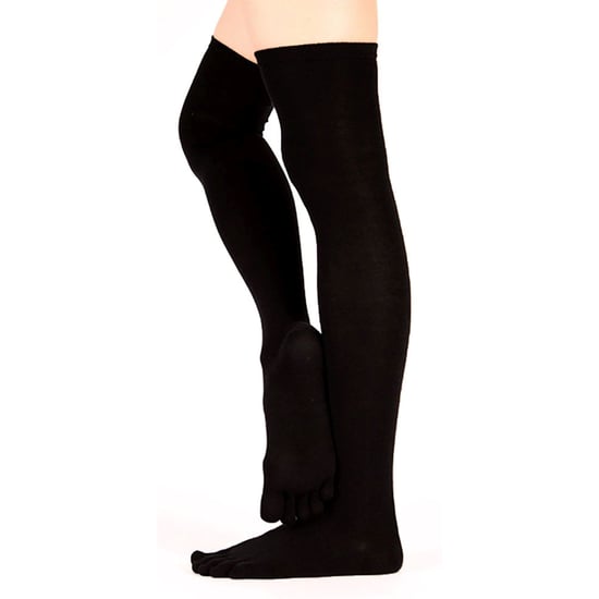 TOETOE - Calcetines sobre la rodilla de algodón con control de humedad para hombres y mujeres - Negro - Image 4