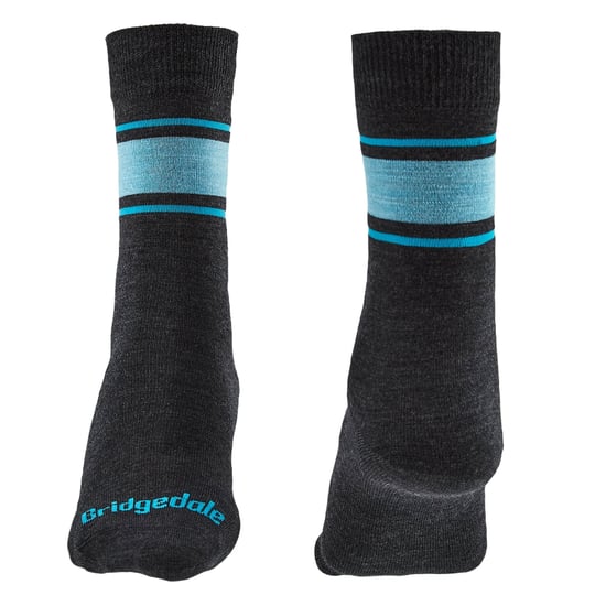 Bridgedale - Womens Liner Base Layer Merino Socks - Gris oscuro / Azul - Image 5