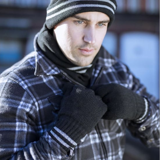 Juego de gorro, braga para el cuello y guantes Hi Vis | Calentadores | Ropa de trabajo reflectante para climas extremadamente fríos - Negro - Image 3