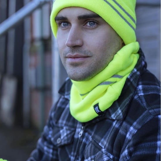 Conjunto de gorro, calentador de cuello y guantes Hi Vis | Calentadores | Ropa de trabajo reflectante para climas extremadamente fríos - Amarillo - Image 4