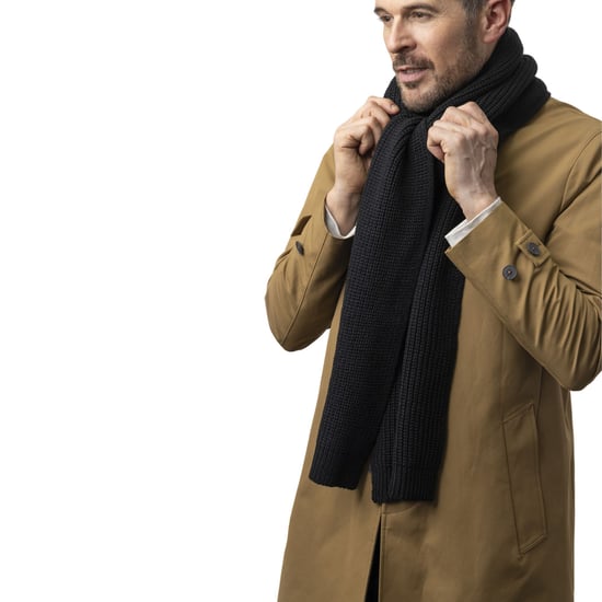 Mens Windproof Fleece Winter Scarf | Heat Holders | Thermal Cosy Black Scarves for Cold Weather - Negro - Image 5