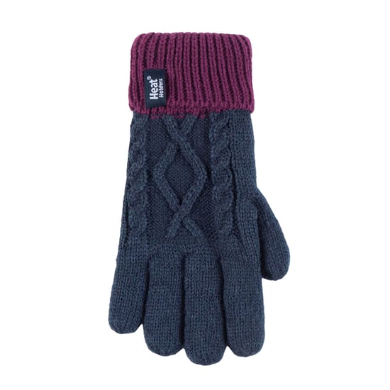 Calentadores - Niños Niñas Lindo Cable de punto cálido forro polar Pompón Invierno Gorro y Guantes Set con Bobble - NP2P13 - Image 5