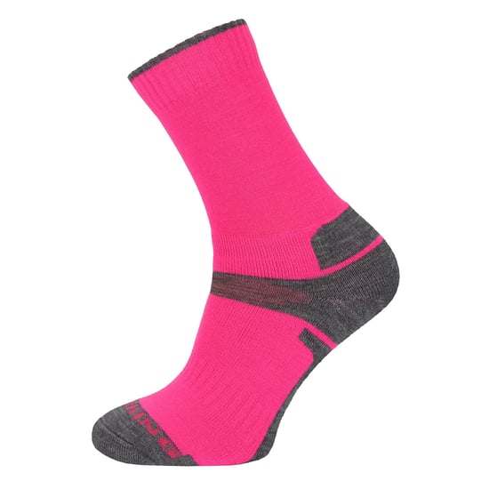 Paquete de 3 pares de calcetines de senderismo para niños de lana merino | Calcetines ligeros antihumedad para niños y niñas - Rosa - Image 3