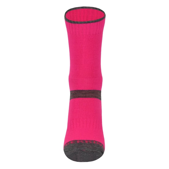 Paquete de 3 pares de calcetines de senderismo para niños de lana merino | Calcetines ligeros antihumedad para niños y niñas - Rosa - Image 4