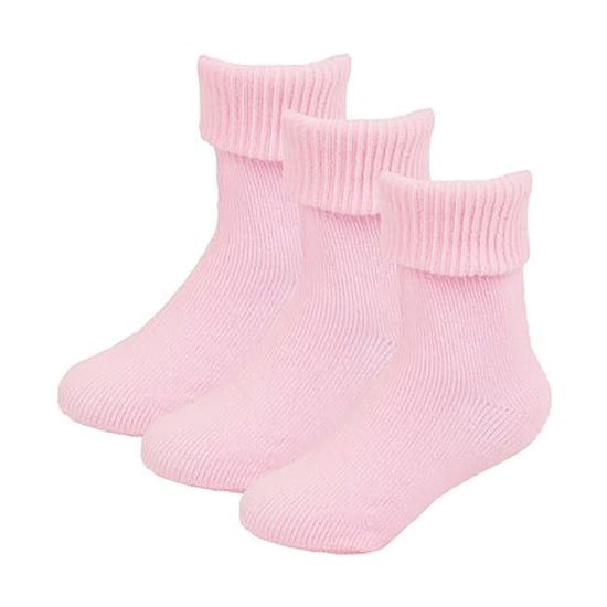 Calcetines de algodón con vuelta para bebé | Pack de 6 pares | Calcetines divertidos para niño y niña - Rosa - Image 3