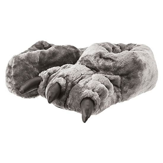 Niños Novedad 3D Monster Feet Plsh Zapatillas | Regalo para Niños - Gris - Image 4
