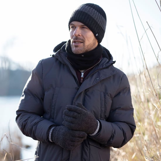 Gorro de invierno para hombre con forro polar a rayas | Calentadores | Gorro térmico aislante suave de alto rendimiento - Azul marino - Image 3