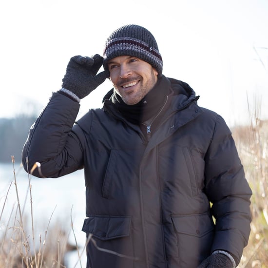 Gorro de invierno para hombre Turnover Cuff | Heat Holders | Gorro térmico de punto a rayas - Charcoal - Image 4