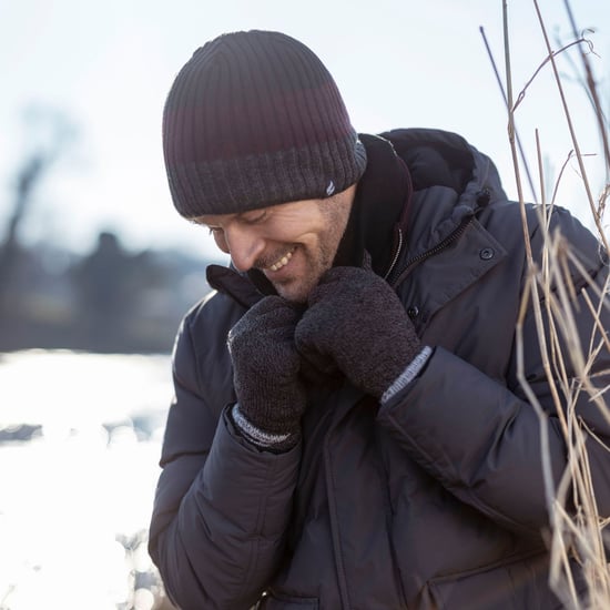 Gorro de invierno con forro polar a rayas para hombre | Calentadores | Gorro térmico aislante suave de alto rendimiento - Charcoal - Image 5