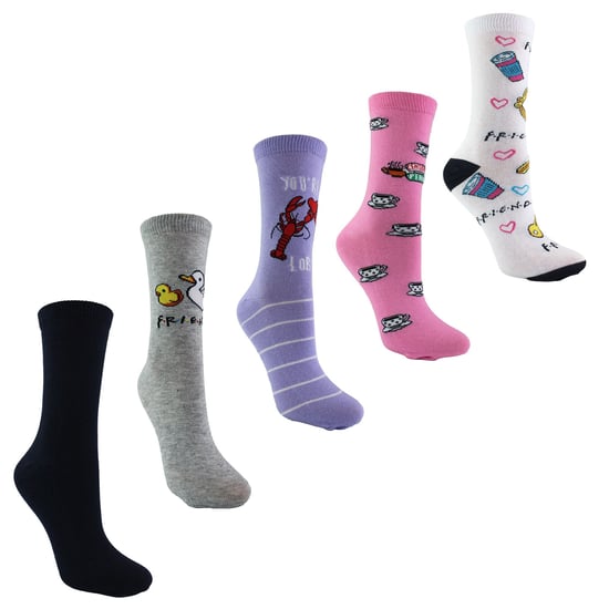 5 Pares Amigos Calcetines para Mujer | Funny Cute Dress Novelty Friendship Socks | Amigos Regalos - Amigos - Image 3