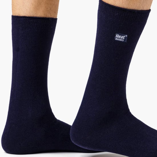 Heat Holders Ultra Lite - Paquete múltiple de 4 pares de calcetines térmicos para hombre | Calcetines cálidos ultrafinos para vestir en invierno - Azul marino - Image 3