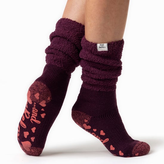 Calcetines Térmicos de Cama con Pinzas para Mujeres - Vino (Slouch) - Image 5