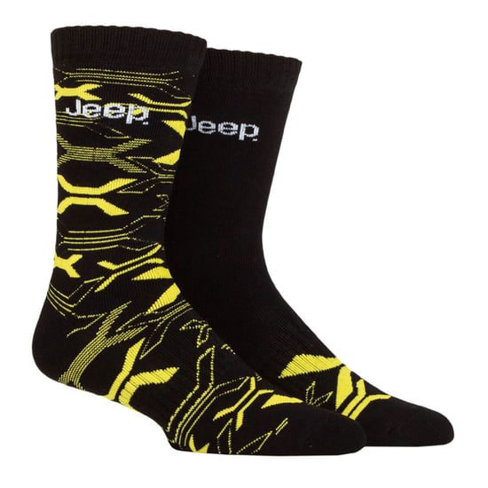 Calcetines Bamboo para hombre, suaves y transpirables, estilo acanalado - Negro / Amarillo - Image 3