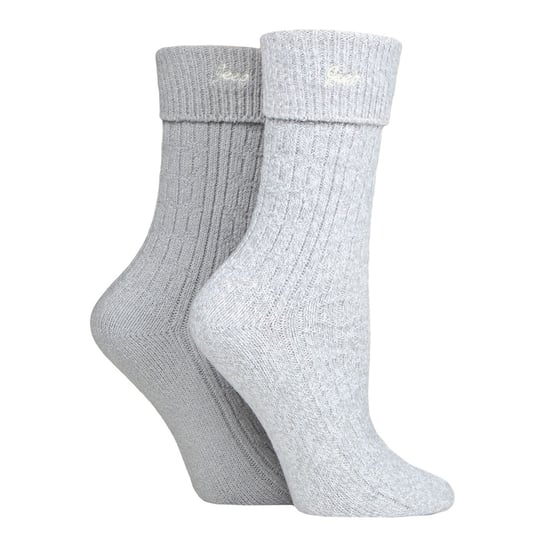 Calcetines para mujer con puño vuelto | Jeep | Calcetines para mujer con bota de senderismo, cómodos calcetines de poliéster de alto rendimiento - Pizarra / Blanco - Image 3