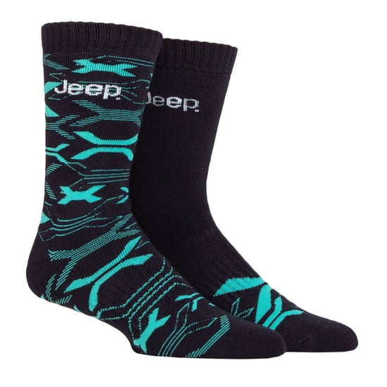 Calcetines Bamboo para hombre, suaves y transpirables, estilo acanalado - Azul Marino / Turquesa - Image 3