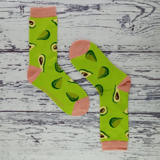 Calcetines de bambú con diseño divertido de sandía, aguacate y limones - Sandía (Rosa) - Image 5