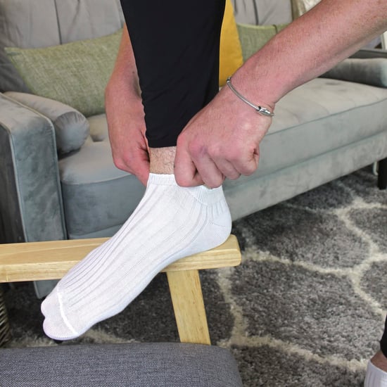 Calcetines Tobilleros 100% Algodón Hombre | Sock Snob | Transpirables No Show Soft Invisible Trainer Socks - Blanco - Image 3