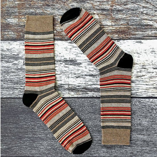 12 Pares Multipack Calcetines de Algodón a Rayas de Colores para Hombre | Sock Snob | Calcetines de Vestir Casual - Negro - Image 4