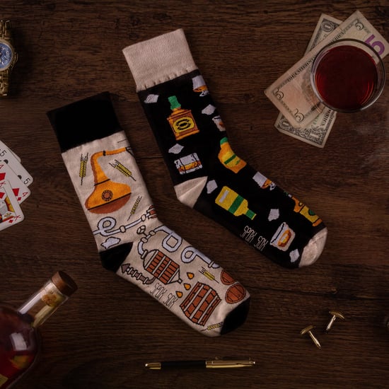 SPOX SOX - Hombres y Mujeres Calcetines Desparejados - Whisky - Image 4