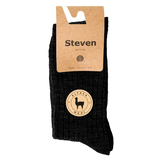 Calcetines de lana de alpaca para hombre - Negro - Image 2