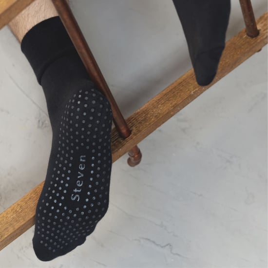 Calcetines de Algodón para Hombre | Steven | Calcetines Casual Lisos con Pinzas - Negro - Image 4