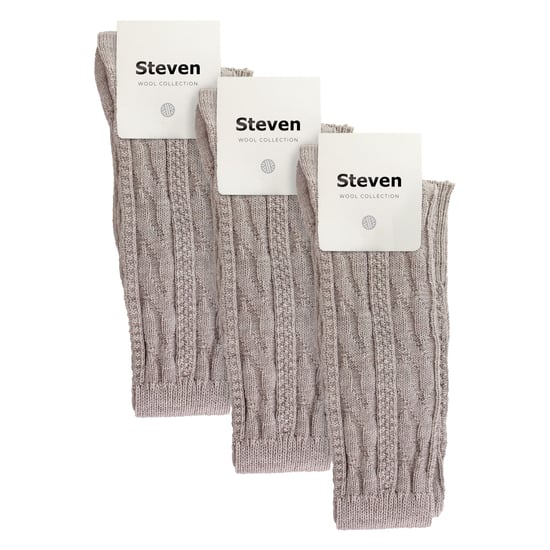 3 Pares de Calcetines de Lana Steven para Mujer - Beige - Image 2