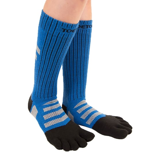 TOETOE - Calcetines de lana acolchados 3D Terry Walker para hombre y mujer - Negro y Azul - Image 3