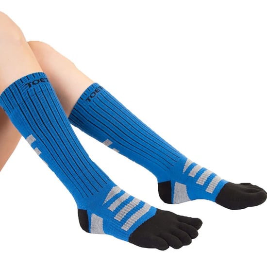 TOETOE - Calcetines de lana acolchados 3D Terry Walker para hombre y mujer - Negro y Azul - Image 5