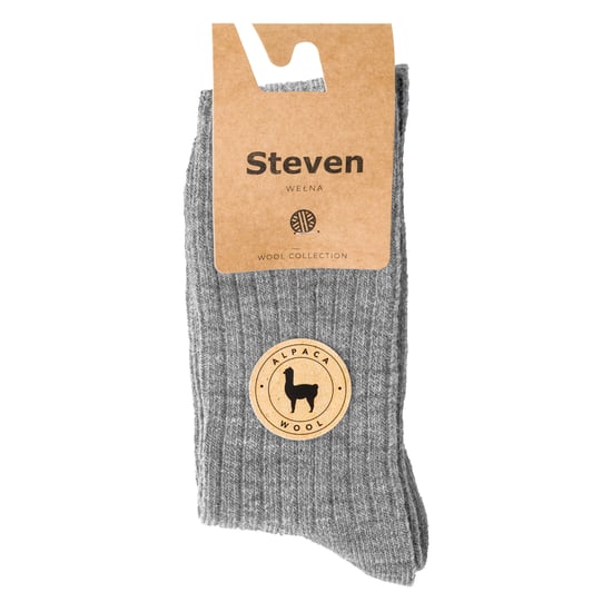 Calcetines de lana de alpaca para hombre - Gris claro - Image 2