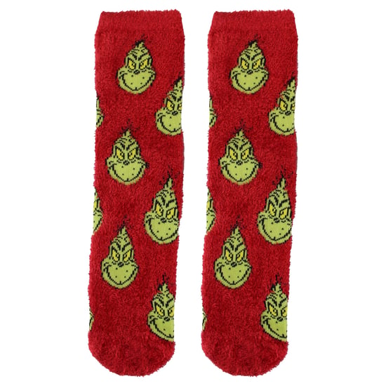 Ladies Novelty Grinch Socks | Funny Red Grinch Design Christmas Socks - Image 4