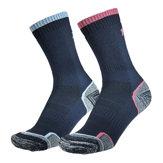 1000 Mile - 2 Pack Calcetines Acolchados Transpirables de Caminata para Mujer - Azul Marino - Image 3