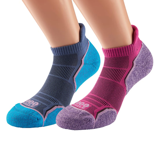 1000 Mile - Pack de 2 calcetines para mujer de una capa, suaves y transpirables - Hot Pink / Lavender - Image 3