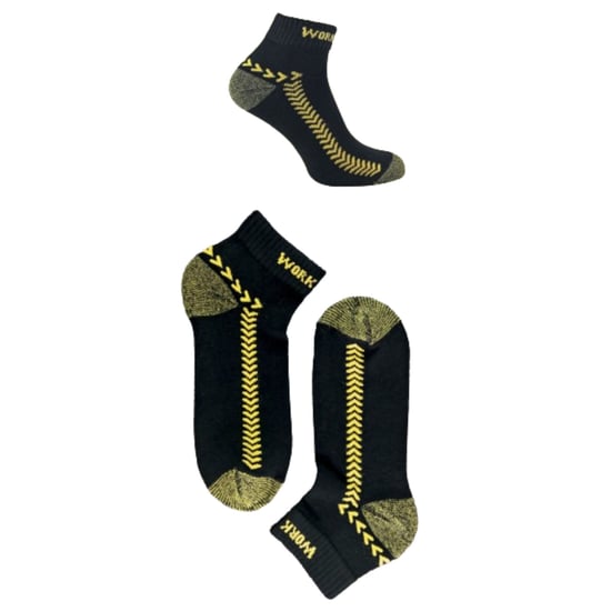 6 pares de calcetines de trabajo de algodón anti sudor para hombre con puntera de acero - Image 3