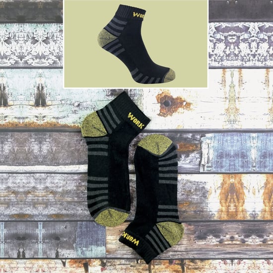 6 pares de calcetines de trabajo de algodón anti sudor para hombre con puntera de acero - Image 4