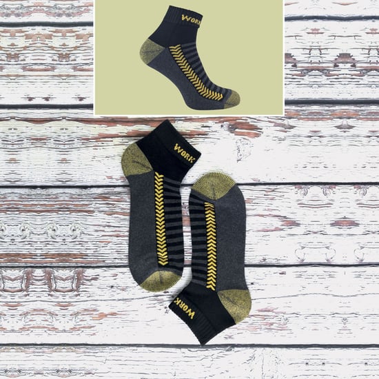 6 pares de calcetines de trabajo de algodón anti sudor para hombre con puntera de acero - Image 5