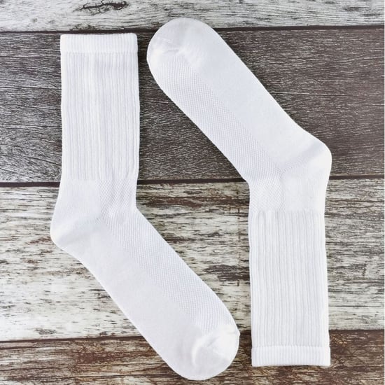 6 Pares Multipack Calcetines Deportivos Bambú Niños | Sock Snob | Transpirable Crew Niños Blanco PE Calcetines - Blanco - Image 3