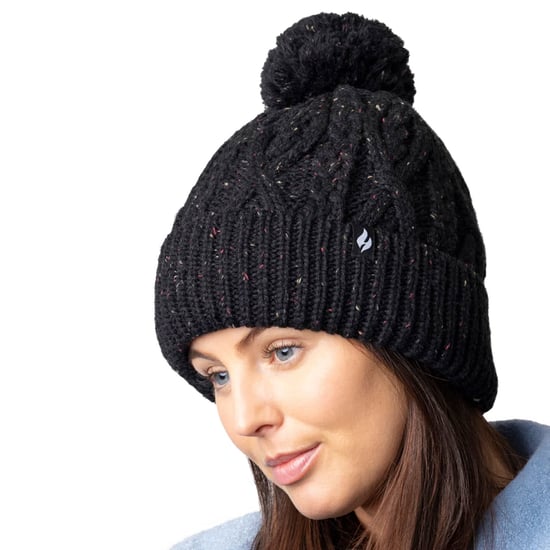 Gorro Pom Pom Bobble Mujer | Calentadores | Gorro Caliente de Punto con Forro Polar Heatweaver | Estilo Salzburgo - Negro - Image 4
