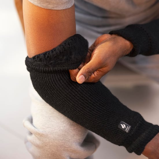 Calentadores térmicos para hombres señoras pierna conjunta calentadores de brazo Negro - Image 4