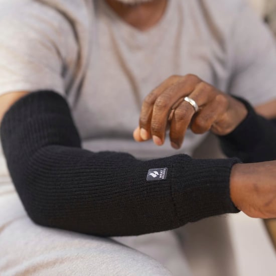 Calentadores térmicos para hombres señoras pierna conjunta calentadores de brazo Negro - Image 5