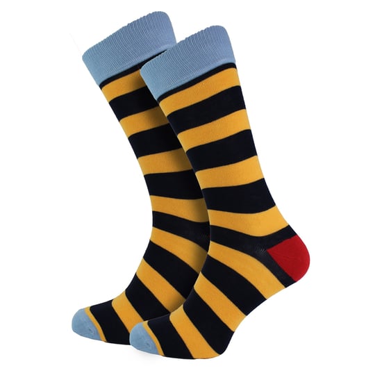 HS by Happy Socks - Pack de 3 calcetines de vestir divertidos y originales para hombre - Punto (Azul Marino) - Image 5
