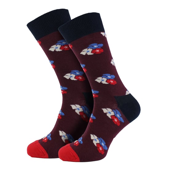 HS by Happy Socks - Pack de 3 Calcetines de Vestir Clásicos Flor - Flor (Borgoña) - Image 5