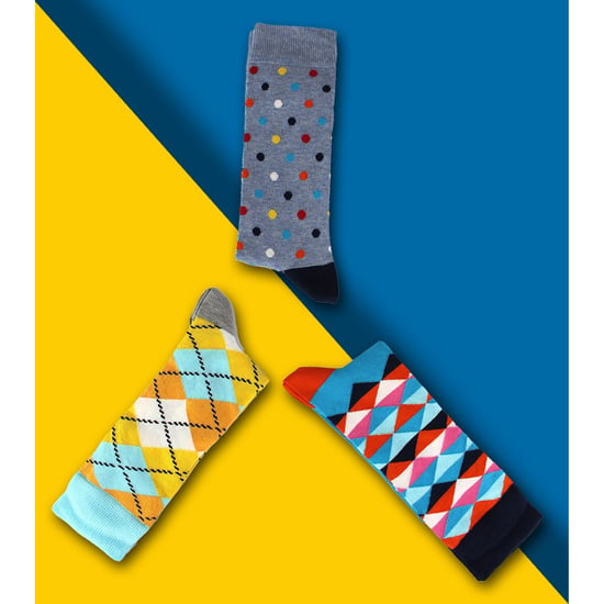 HS by Happy Socks - Pack de 3 Calcetines Argyle Clásicos - Argyle (Azul Claro) - Image 3