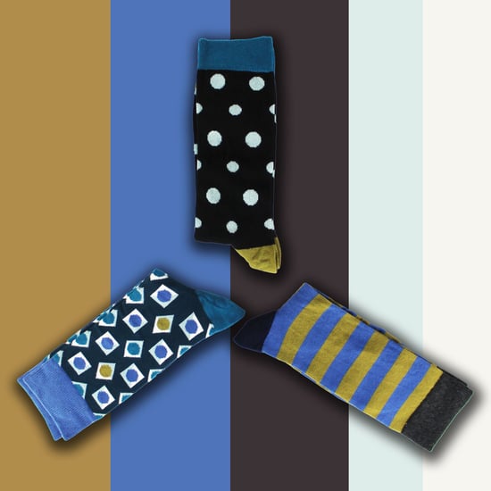 HS by Happy Socks - Calcetines de vestir para hombre en caja de regalo de 3 unidades - Cuadrados - Image 3