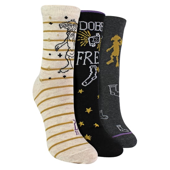 3 Pares de Calcetines Dobby is Free para Mujer - Novedad Calcetines Harry Potter - Surtidos - Image 5