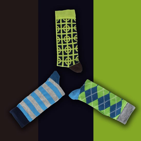 HS by Happy Socks - Paquete de 3 calcetines de vestir de estructura clásica para hombre - Target (Verde) - Image 3